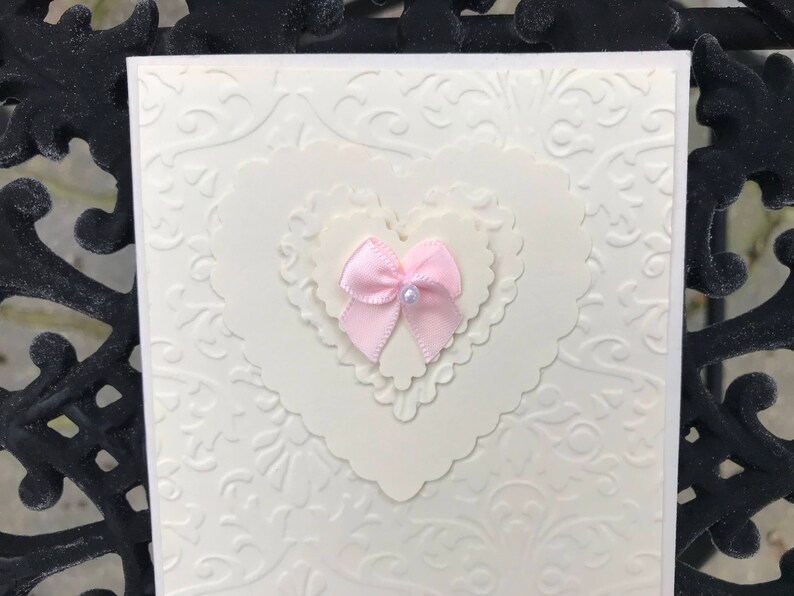 Heartfelt card, Elegant love card, I love you card, Happy Valentine's day card, Elegant Wedding card, Congratulation on your Baby Girl card image 5