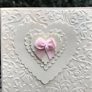 Heartfelt card, Elegant love card, I love you card, Happy Valentine's day card, Elegant Wedding card, Congratulation on your Baby Girl card image 3