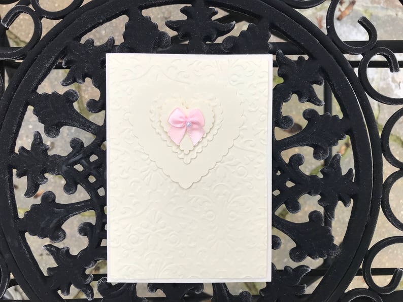Heartfelt card, Elegant love card, I love you card, Happy Valentine's day card, Elegant Wedding card, Congratulation on your Baby Girl card image 4
