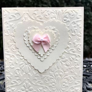 Heartfelt card, Elegant love card, I love you card, Happy Valentine's day card, Elegant Wedding card, Congratulation on your Baby Girl card image 2