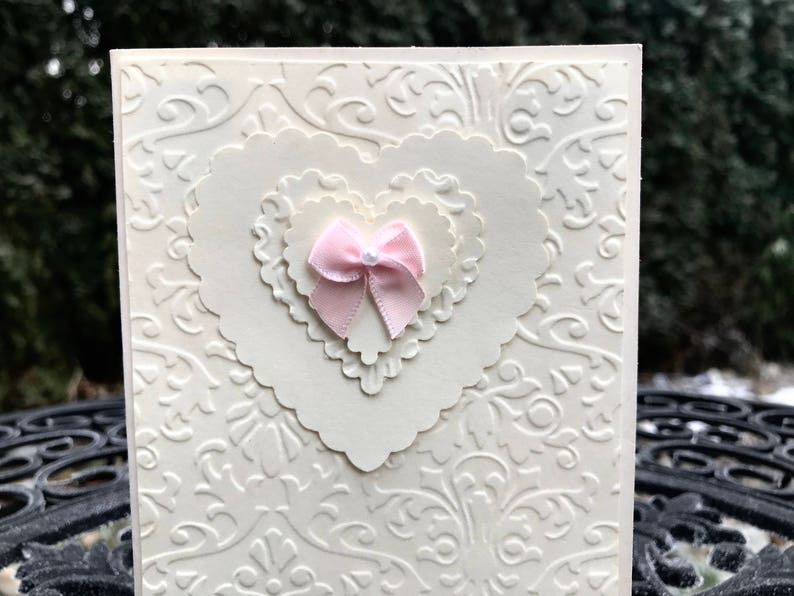 Heartfelt card, Elegant love card, I love you card, Happy Valentine's day card, Elegant Wedding card, Congratulation on your Baby Girl card image 2
