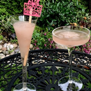 Birthday drink stirrers (6), Happy Birthday drink stirrer, Party Drink mixer, Cake topper, Flower arrangement picks, Party cocktail mixers.