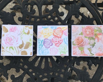 Rose theme note cards, Mini note cards, Flower note card, Surprise note card, Mini message card, Rose cards, Surprise lunch note cards