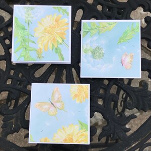 Cartes de notes scintillantes sur le thème du jardin, Cartes de notes mini, Carte de notes Nature, Carte de remerciement, Carte de mini message, Carte de notes bouquet