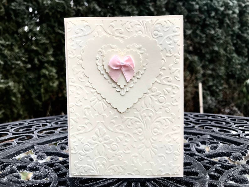 Heartfelt card, Elegant love card, I love you card, Happy Valentine's day card, Elegant Wedding card, Congratulation on your Baby Girl card image 8