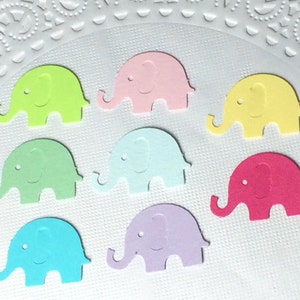 Handmade Elephant Confetti, Pastel color baby confetti, Elephant confetti, Child birthday confetti, Elephant confetti, Elephant die cuts.