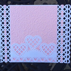 Carte de mariage, Bridal Shower, carte, bébé fille, Exwuisite Valentines carte, carte de bonne Saint-Valentin, carte d’amour à la main, carte complexe.