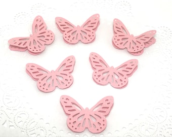 3D Pink Butterflies confetti, 3D Butterfly wall decorations, Baby girl room wall decorations, Gender reveal confetti, wedding dropback decor