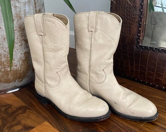 short white cowboy boots