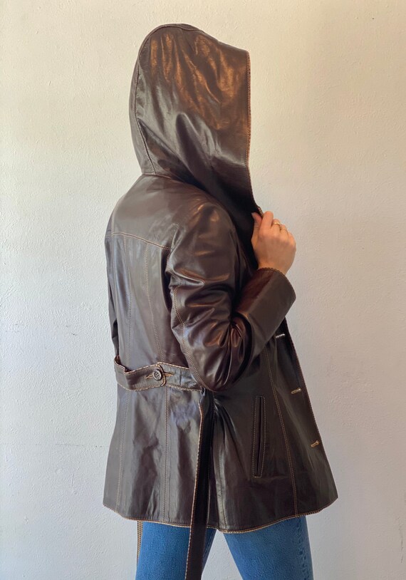 SUPER SOFT Leather Hooded Jacket - image 5