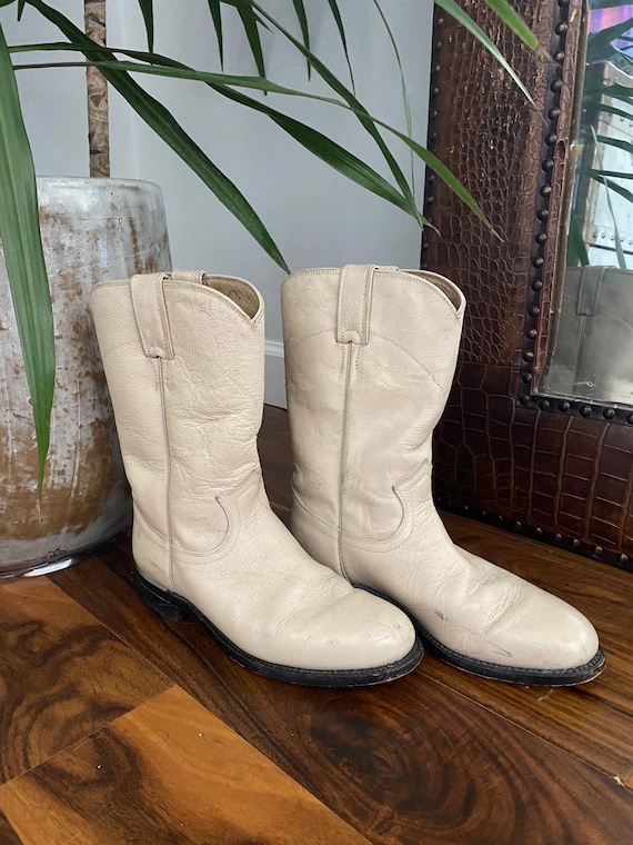 Justin Boots Women’s Ivory White Cowboy Boots