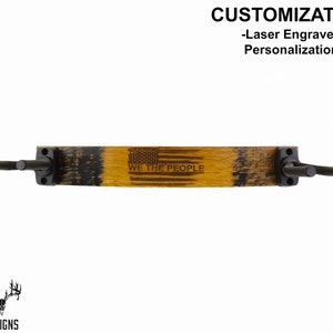 18&quot; Whiskey Barrel Stave Guitar Holder - Two Guitar Hanger - Laser Engraved Personalization