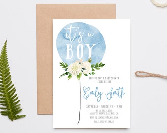Baby Boy Shower Invitation Etsy Baby Boy Shower Invitation Etsy