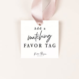 Matching Favor Tag or Thank You Tag - Digital or Printed- Designed to match your invitation