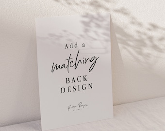 Matching Back Design- Designed to match your invitation