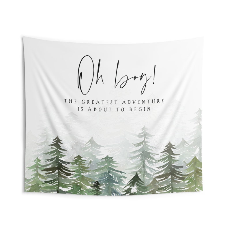 Oh Boy Baby Shower Backdrop Wall Sign Boy Baby Shower Etsy