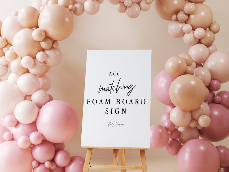 Matching Foam Board Welcome Sign Digital or Printed Designed to match your invitation image 1