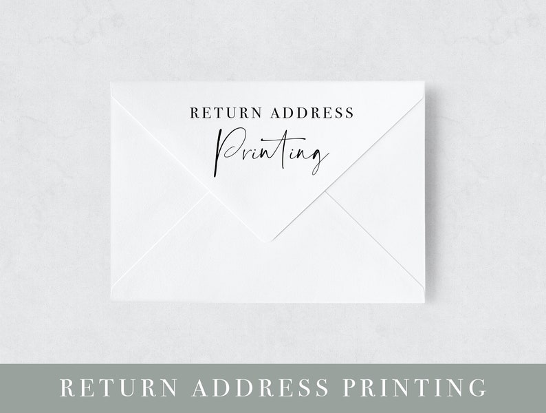 Return Address Printing One Dollar Per Envelope Designed to match your invitation image 1