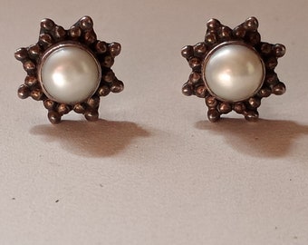 Dainty Pearl Studs, Pearl Sterling Silver Earrings, Pearl Studs, June Birthstone