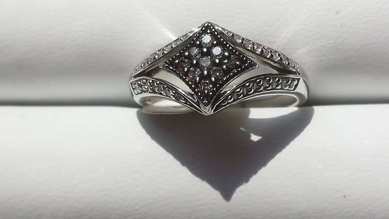 14 Carat Diamond Sterling Silver Ring Natural Gemstone Engagement Ring April Birthstone Ring
