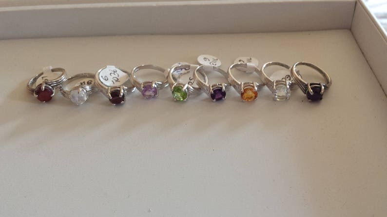 Peridot Sterling Silver Ring Natural Peridot Ring August Birthstone Solitaire Ring