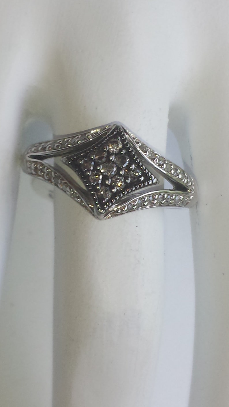 14 Carat Diamond Sterling Silver Ring Natural Gemstone Engagement Ring April Birthstone Ring