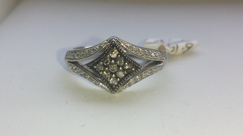 14 Carat Diamond Sterling Silver Ring Natural Gemstone Engagement Ring April Birthstone Ring