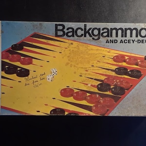 Milton Bradley Backgammon and Acey-Deucy Board Game 1973 Edition