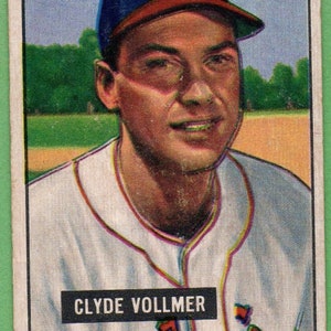 1951 Bowman Baseball #91 Clyde Vollmer Boston Red Sox