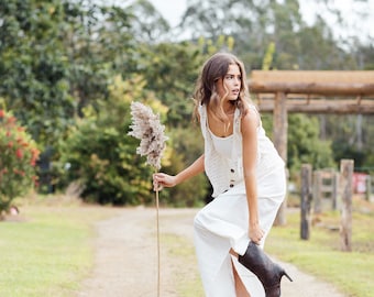 Organic Cotton Muslin Slip: Handmade A-Line Nightie