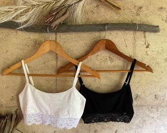 Bamboo Bralette, Bamboo Bra, Bra with lace, Eco Lingerie, Handmade Bamboo Bralette