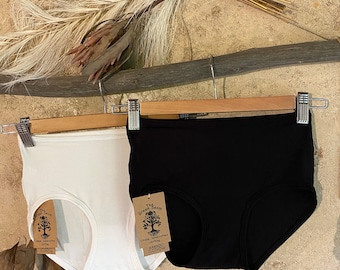 竹製ミッドライズパンツ、竹製アンダーウェア、エコランジェリー、ハンドメイドアンダーウェア