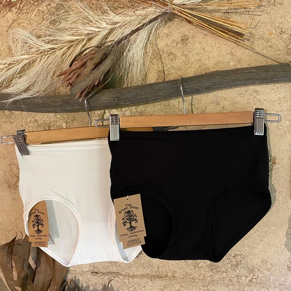 Bamboo Mid-rise Undies | Mid-rise Undies | Bamboo Underwear | Eco Lingerie | Handmade Underwear