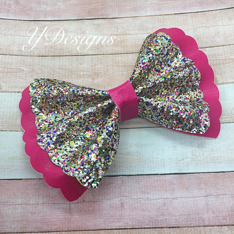 Download Scalloped Pinch Bow Template SVG Bow Template SVG Files | Etsy