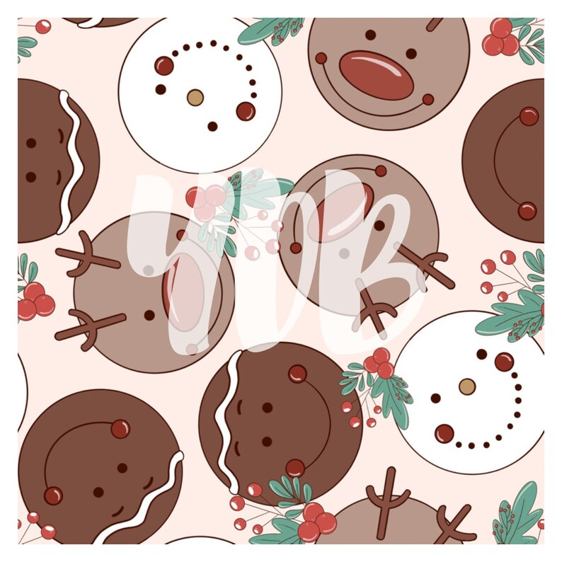 Winter Wonderland Smiles Seamless Pattern - Etsy