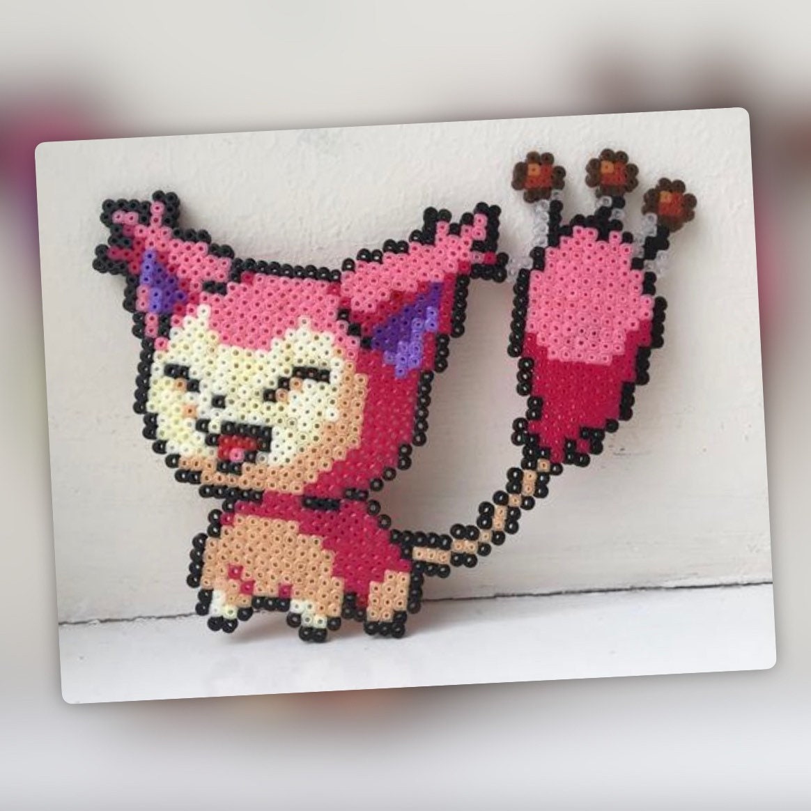 Skitty Pokemon Christmas Gifts 2022 Skitty Pokemon Mini Hama Bead Wall Art/Magnet | Etsy Australia