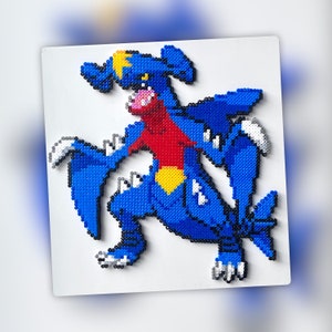 Garchomp (Pokemon) Mini Hama Perle Wandkunst/Magnet