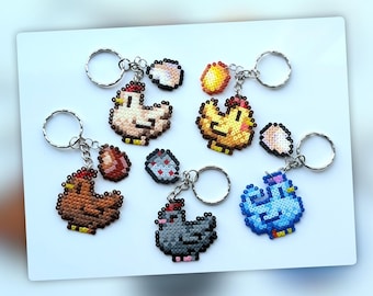 Pollos de Stardew Valley - decoración de pared - llavero - imán - adorno para tarta
