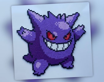 Gengar (Pokemon) Mini hama bead - arte de pared - imán