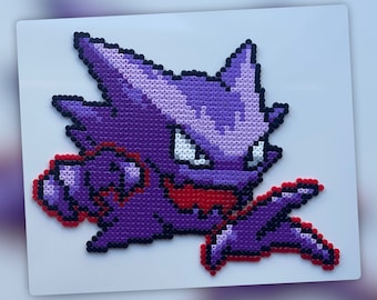 Haunter (Pokémon) Mini cuenta Hama - decoración de pared - imán