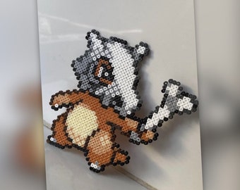 Cubone/Pokémon pixelado hecho a mano/Decoración de pared/Imán para nevera/Regalo kawaii para gamers y amantes del anime/