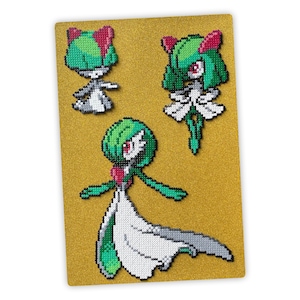 Ralts, Kirlia, Gardevoir Pokemon Evolution Cross Stitch Pattern