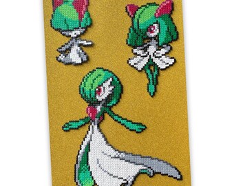 Gardevoir, Kirlia y Ralts (Pokémon) Mini cuentas Hama - decoración de pared - imán