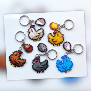 Stardew Valley chickens -  Wall art - Keyring - Magnet - Cake topper