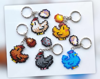 Stardew Valley Hühner - Wandkunst - Schlüsselanhänger - Magnet - Kuchenstecker