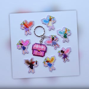 Stardew Valley Fairy Box Prydnadssak | Handgjord Hama Pärla Nyckelring | Magnet | Tårtdekoration | Pixel Art Gamer Gåva | Karaktärsberlock | Söt Kawaii