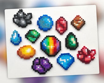 Stardew Valley Foraged Gems and Minerals - Wall art - Magnet - Keyring - Cake topper