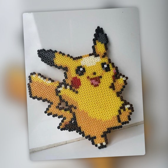 Pikachu (pokemon) Mini Hama Bead wall art/magnet