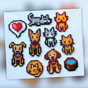 Stardew valley pets (Cats and dogs) - Wall art - Magnet - Keyring - Cake topper