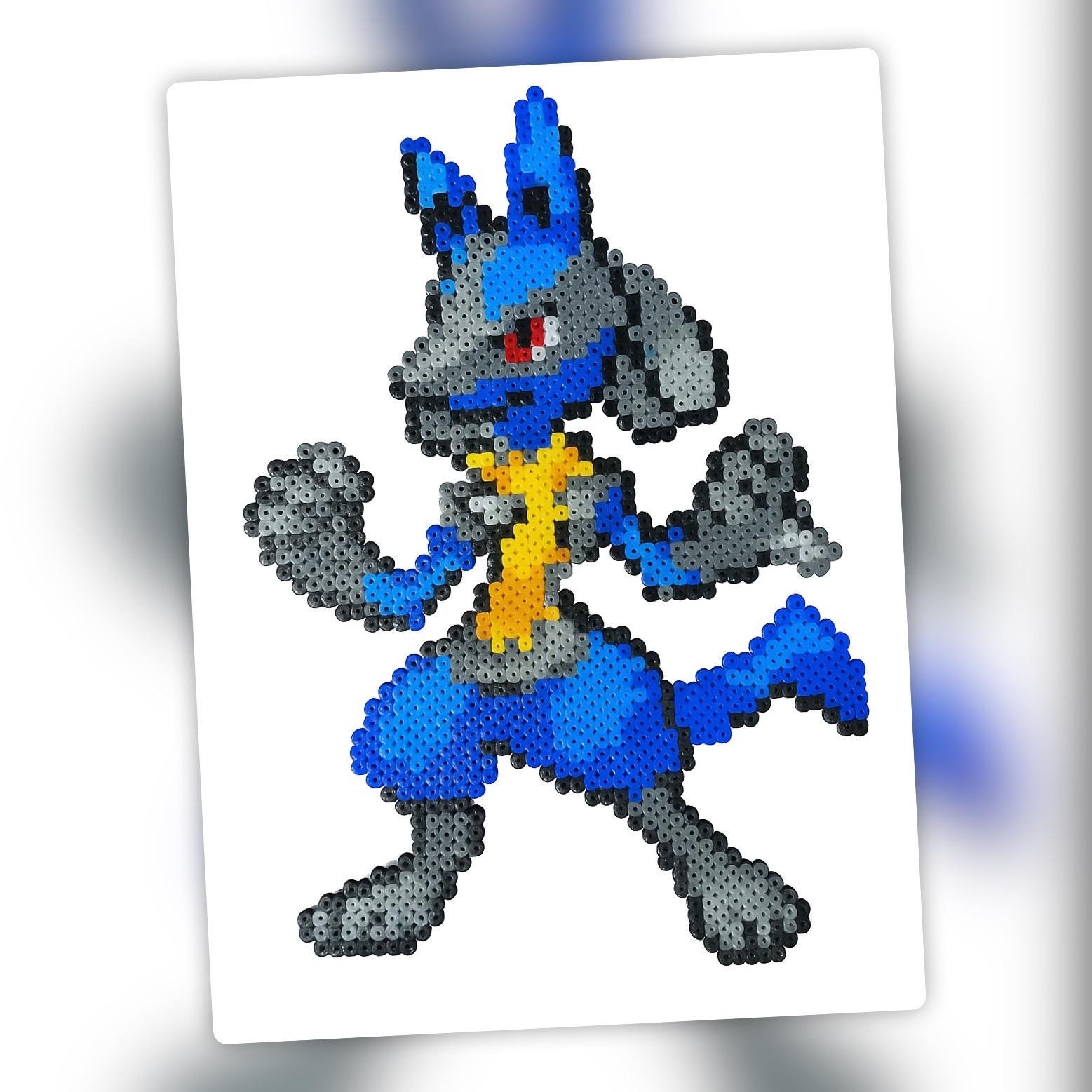 Lucariohandmade Pixel Pokemon|wall Art Decor|refridgerator Magnet